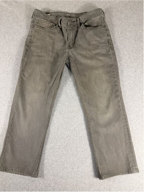 Levi’s 514 Jeans Mens 34x30 Olive Gray Straight Fit Denim Pants